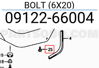 Suzuki 0912266004 BOLT (6X20)