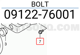 Suzuki 0912276001 BOLT