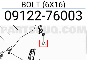 Suzuki 0912276003 BOLT (6X16)