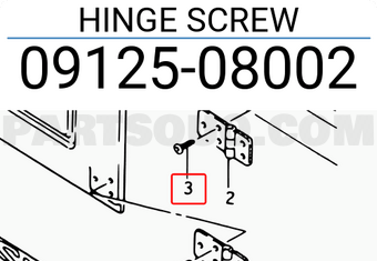 Suzuki 0912508002 HINGE SCREW