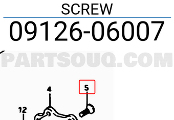 Suzuki 0912606007 SCREW