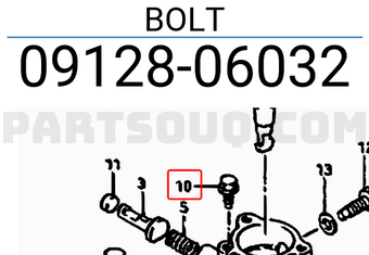 Suzuki 0912806032 BOLT