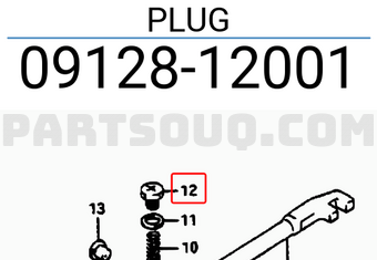 Suzuki 0912812001 PLUG