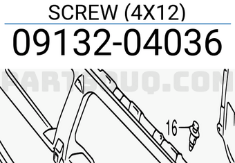 Suzuki 0913204036 SCREW (4X12)