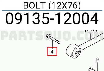 Suzuki 0913512004 BOLT (12X76)