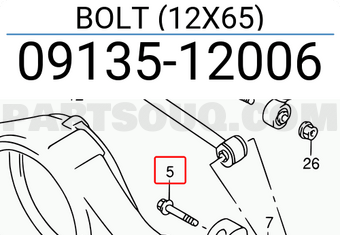 Suzuki 0913512006 BOLT (12X65)