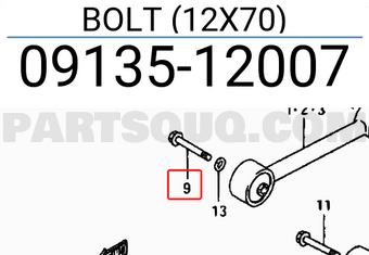 Suzuki 0913512007 BOLT (12X70)