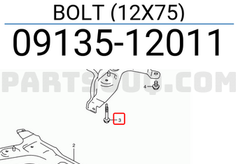 Suzuki 0913512011 BOLT (12X75)