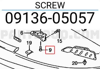 Suzuki 0913605057 SCREW