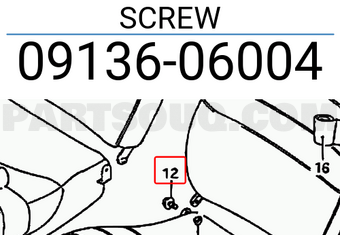Suzuki 0913606004 SCREW