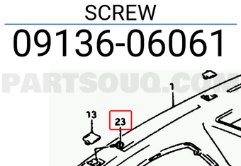 Suzuki 0913606061 SCREW