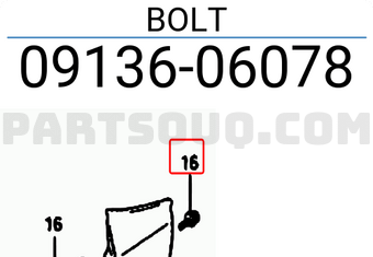 Suzuki 0913606078 BOLT