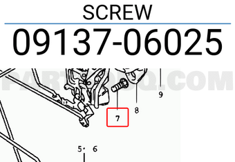 Suzuki 0913706025 SCREW