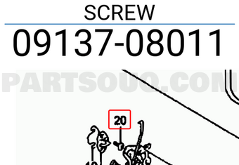 Suzuki 0913708011 SCREW