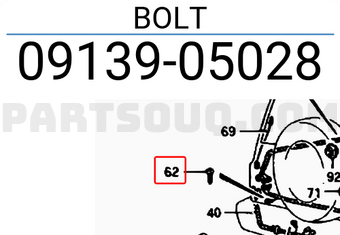 Suzuki 0913905028 BOLT
