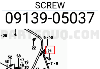 Suzuki 0913905037 SCREW