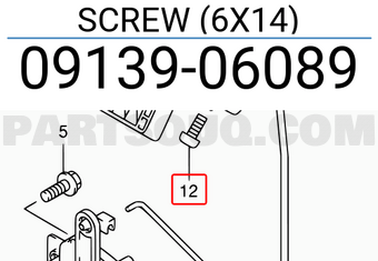 Suzuki 0913906089 SCREW (6X14)