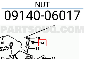 Suzuki 0914006017 NUT