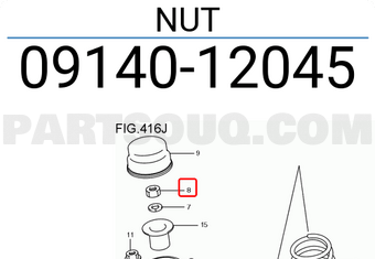 Suzuki 0914012045 NUT