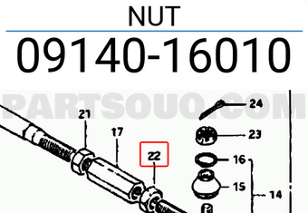Suzuki 0914016010 NUT