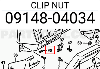 Suzuki 0914804034 CLIP NUT