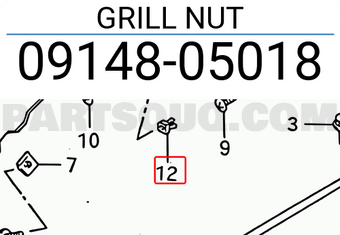 Suzuki 0914805018 GRILL NUT