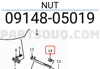 Suzuki 0914805019 NUT