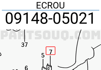 Suzuki 0914805021 ECROU
