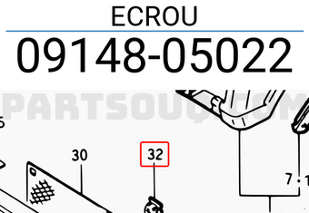 Suzuki 0914805022 ECROU