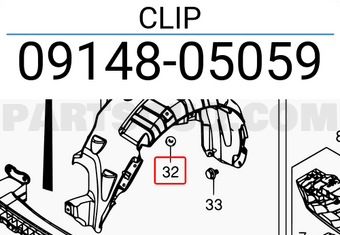 Suzuki 0914805059 CLIP