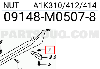 Suzuki 09148M05078 NUT A1K310/412/414