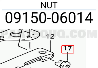 Suzuki 0915006014 NUT