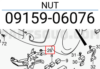 Suzuki 0915906076 NUT