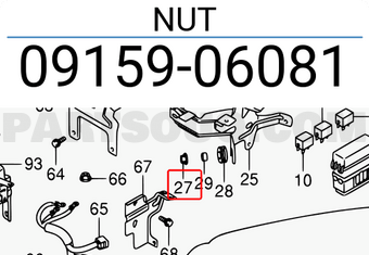 Suzuki 0915906081 NUT