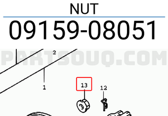 Suzuki 0915908051 NUT