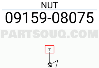 Suzuki 0915908075 NUT