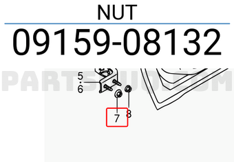 Suzuki 0915908132 NUT