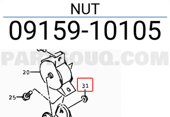 Suzuki 0915910105 NUT