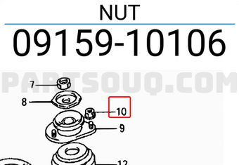 Suzuki 0915910106 NUT