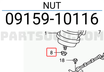Suzuki 0915910116 NUT