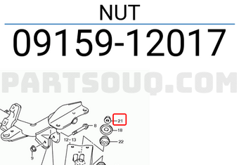 Suzuki 0915912017 NUT