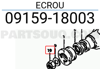 Suzuki 0915918003 ECROU