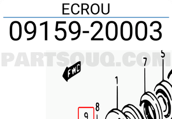Suzuki 0915920003 ECROU