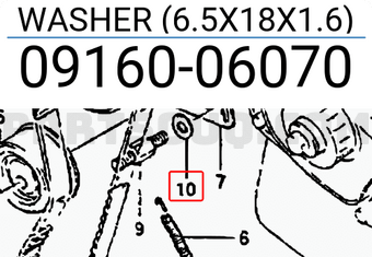 Suzuki 0916006070 WASHER (6.5X18X1.6)