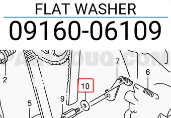 Suzuki 0916006109 FLAT WASHER