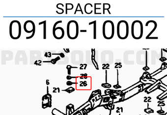 Suzuki 0916010002 SPACER