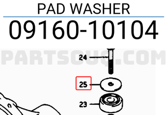 Suzuki 0916010104 PAD WASHER