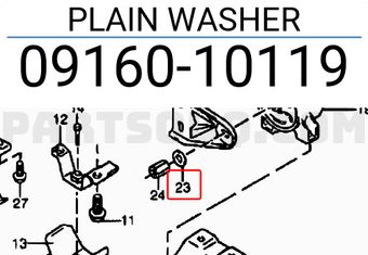 Suzuki 0916010119 PLAIN WASHER