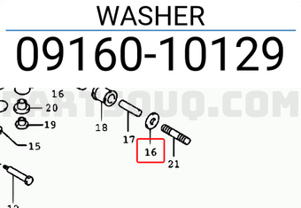 Suzuki 0916010129 WASHER