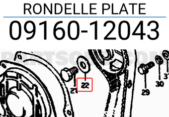 Suzuki 0916012043 RONDELLE PLATE